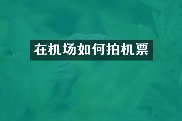 在机场如何拍机票