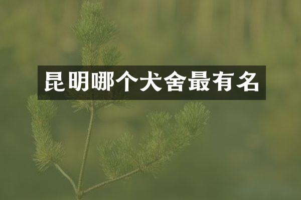 昆明哪个犬舍最有名