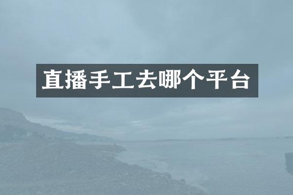 直播手工去哪个平台