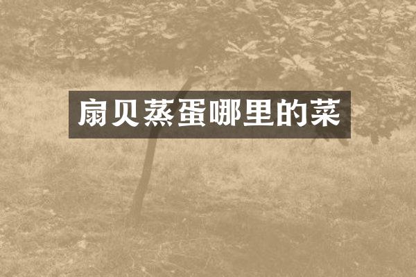 扇贝蒸蛋哪里的菜