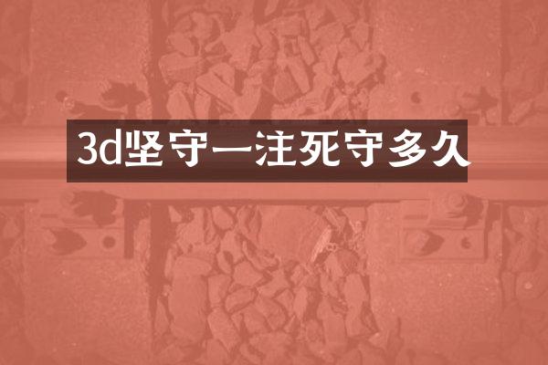 3d坚守一注死守多久