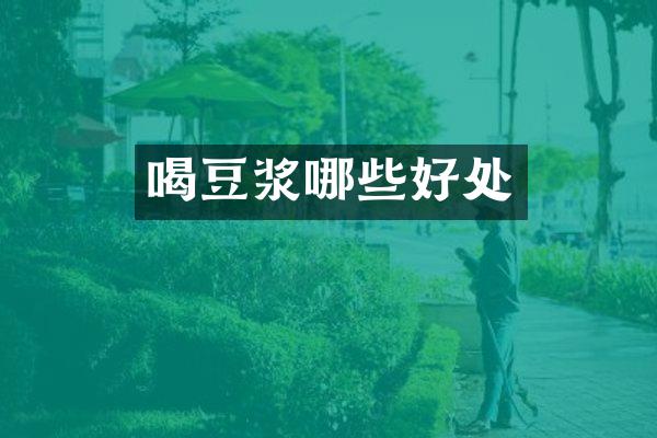 喝豆浆哪些好处