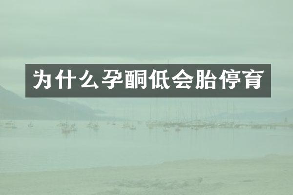 为什么孕酮低会胎停育