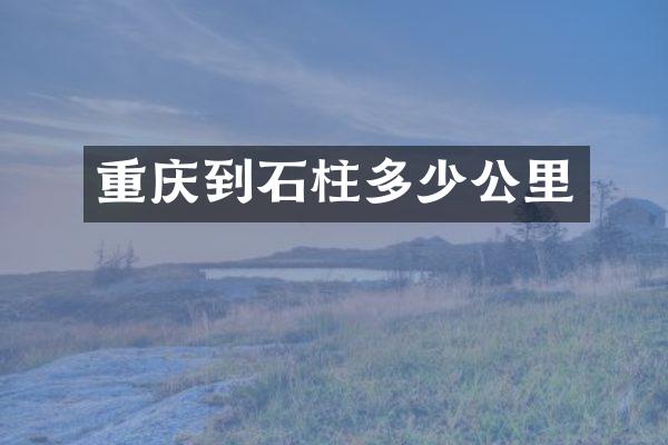 重庆到石柱多少公里