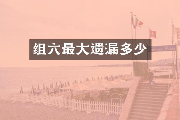 组六最大遗漏多少