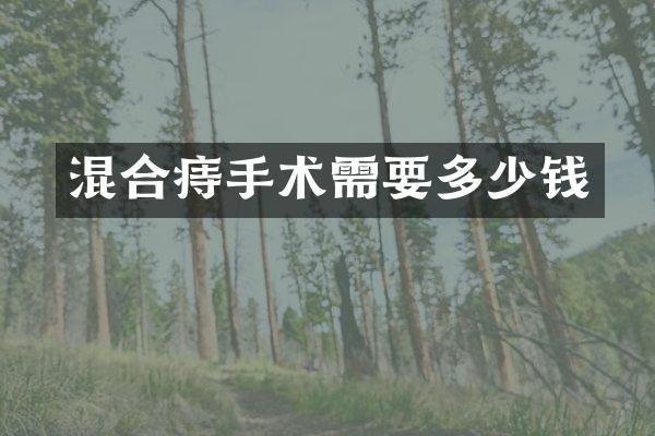 混合痔手术需要多少钱