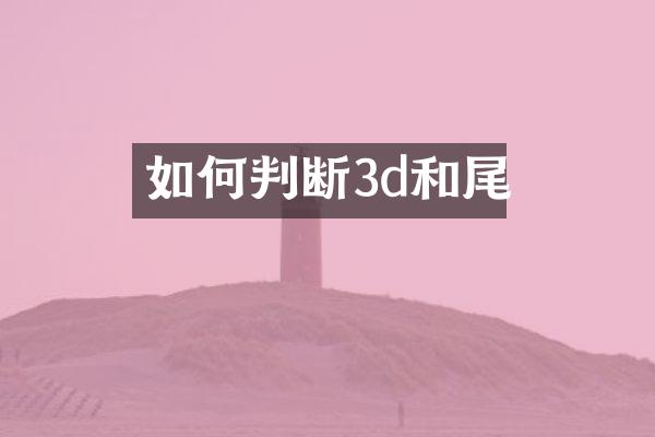 如何判断3d和尾