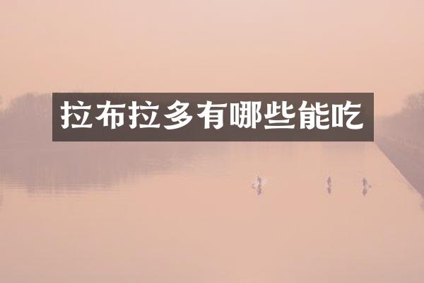 拉布拉多有哪些能吃