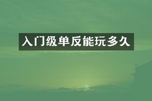 入门级单反能玩多久