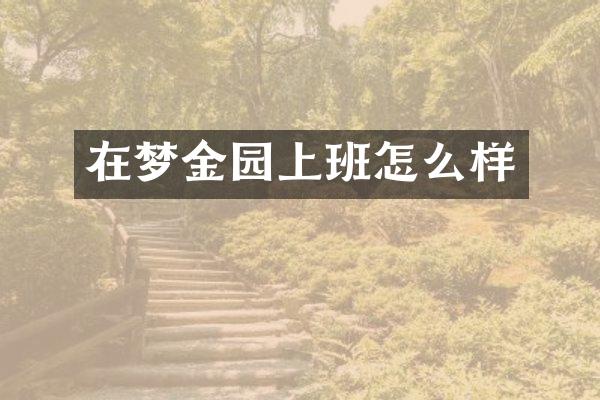 在梦金园上班怎么样