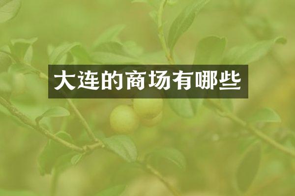 大连的商场有哪些