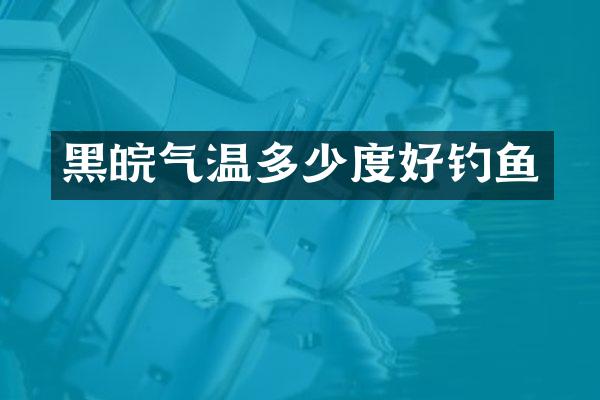黑皖气温多少度好钓鱼