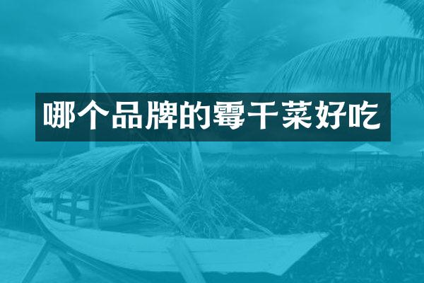 哪个品牌的霉干菜好吃