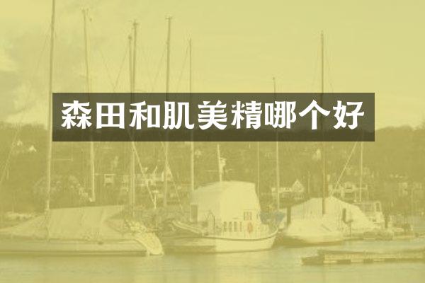 森田和肌美精哪个好