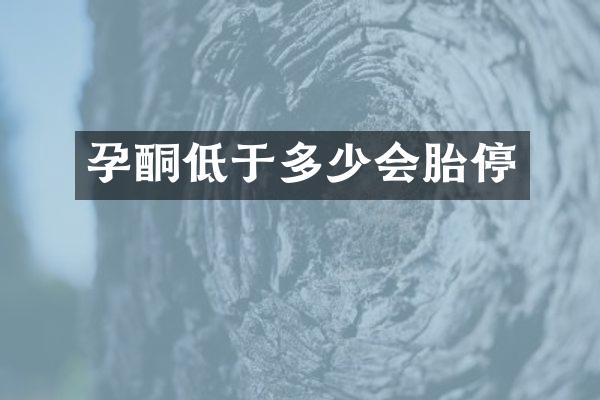孕酮低于多少会胎停