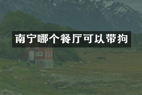 南宁哪个餐厅可以带狗