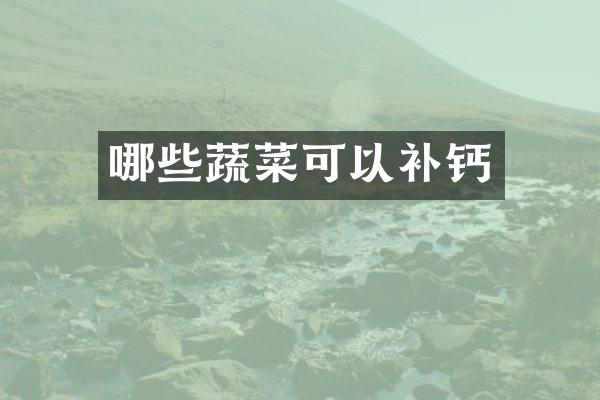 哪些蔬菜可以补钙