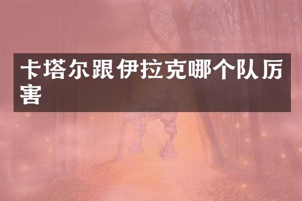 卡塔尔跟伊拉克哪个队厉害
