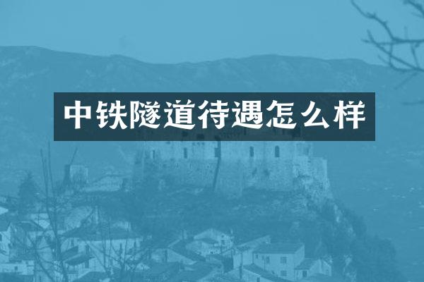 中铁隧道待遇怎么样