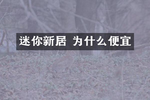迷你新居 为什么便宜