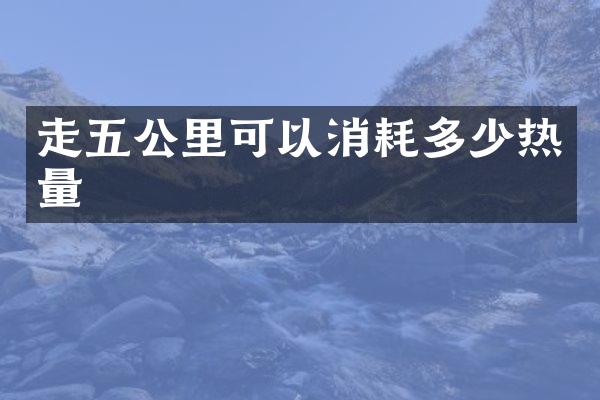 走五公里可以消耗多少热量