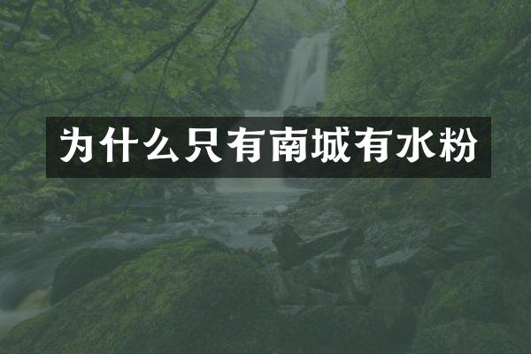 为什么只有南城有水粉