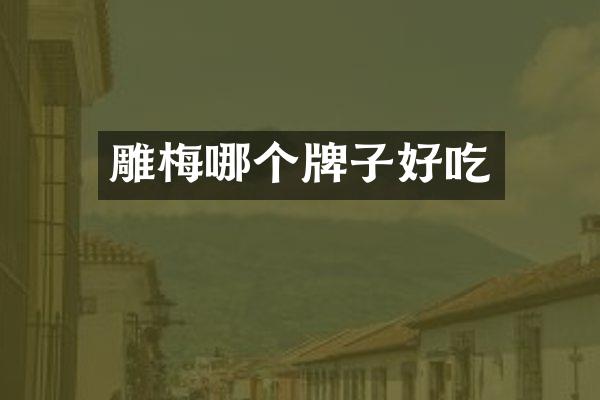 雕梅哪个牌子好吃