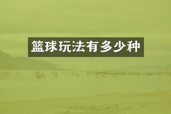 篮球玩法有多少种