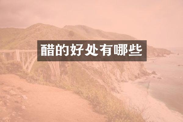 醋的好处有哪些