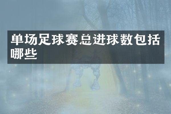 单场足球赛总进球数包括哪些