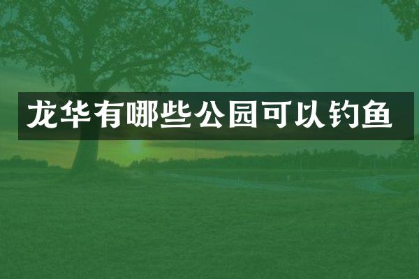 龙华有哪些公园可以钓鱼