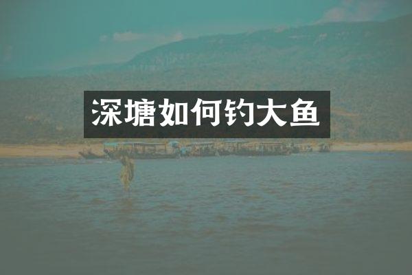 深塘如何钓大鱼