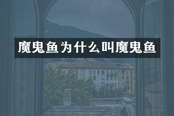 魔鬼鱼为什么叫魔鬼鱼
