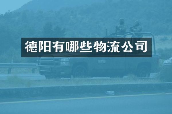 德阳有哪些物流公司