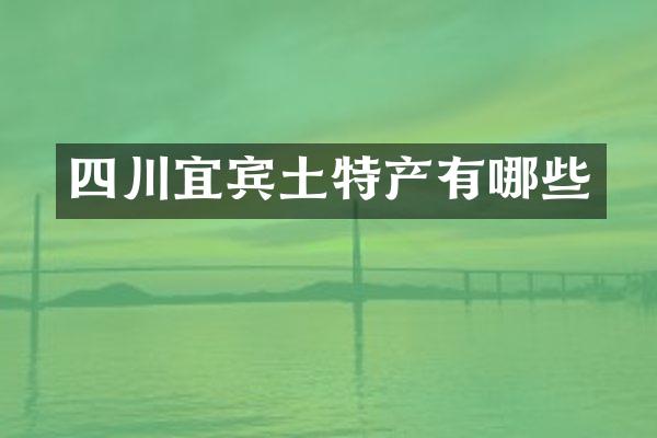 四川宜宾土特产有哪些