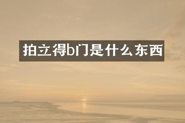 拍立得b门是什么东西