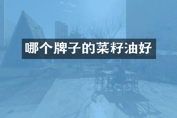 哪个牌子的菜籽油好