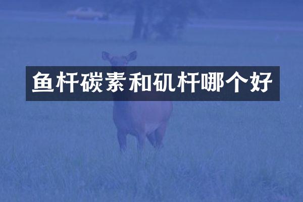 鱼杆碳素和矶杆哪个好