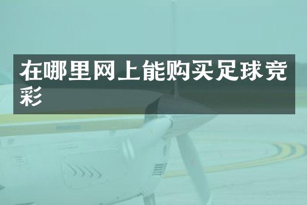 在哪里网上能购买足球竞彩