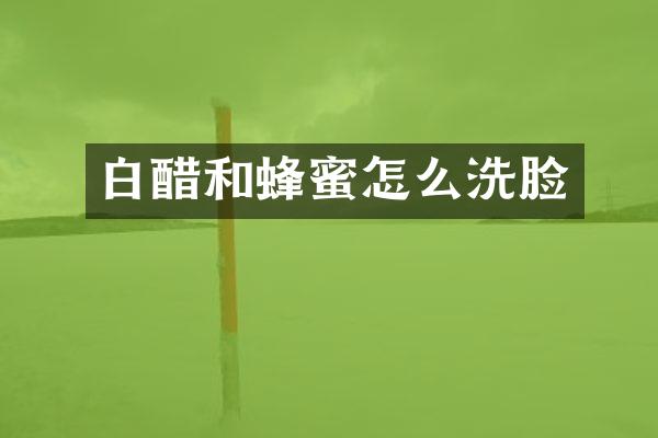 白醋和蜂蜜怎么洗脸