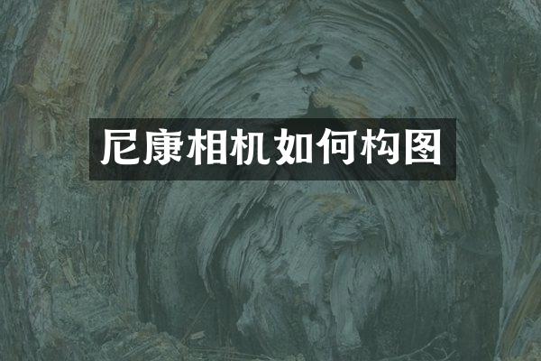 尼康相机如何构图