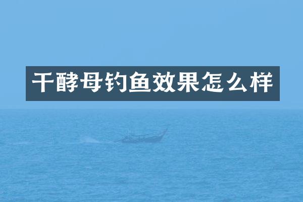 干酵母钓鱼效果怎么样