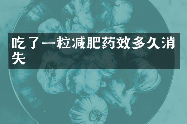 吃了一粒减肥药效多久消失