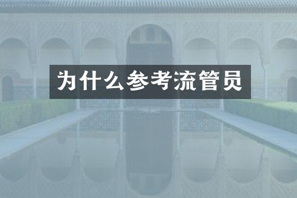 为什么参考流管员
