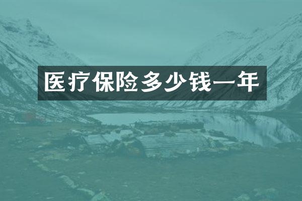 医疗保险多少钱一年