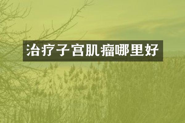 治疗子宫肌瘤哪里好