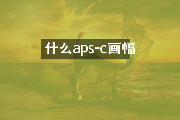 什么aps-c画幅