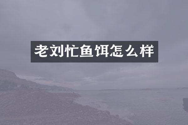 老刘忙鱼饵怎么样