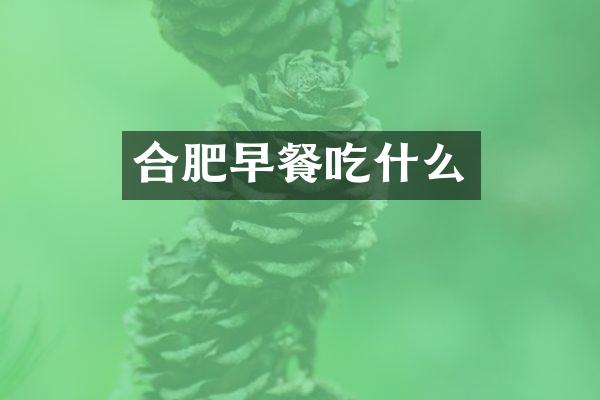 合肥早餐吃什么
