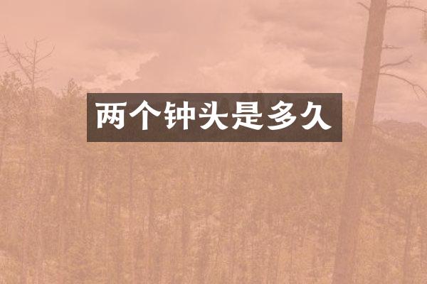 两个钟头是多久